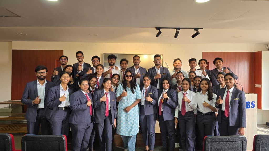 Techva students in professional suits and blazers for placement drive